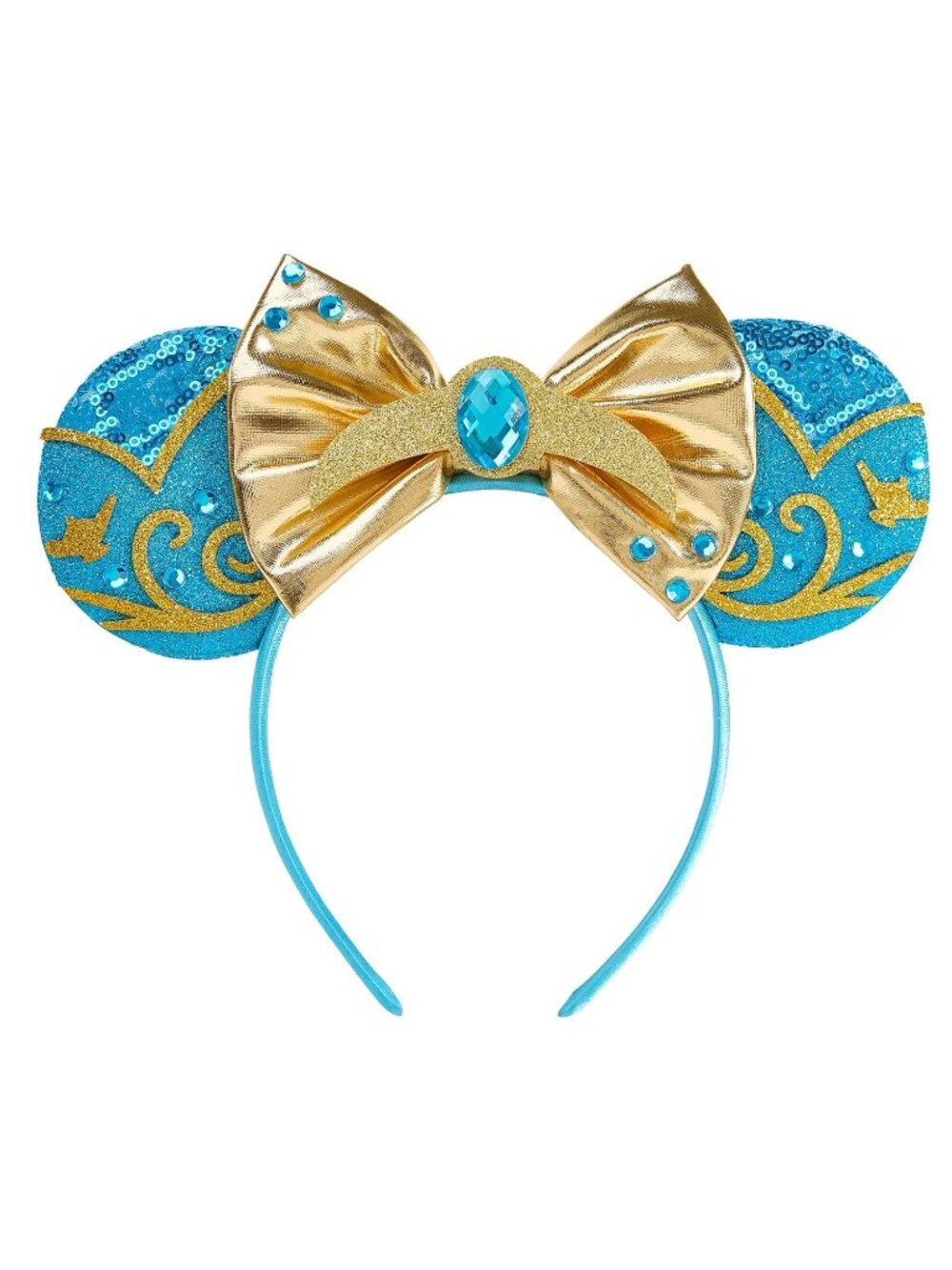 Women Jasmine Princess Sequin Halloween Mickey Mouse Headband for Cosplay